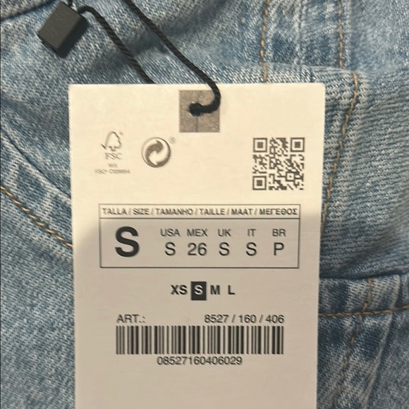 Zara Light Blue Crop Top Size Small NWT - Picture 9 of 9